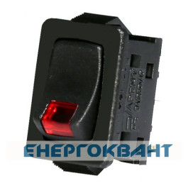 Червоний вимикач індикатором тліючого розряду ETI 002470108 USS-07 10A