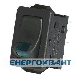 Зелений вимикач індикатором тліючого розряду ETI 002470109 USS-08 10A