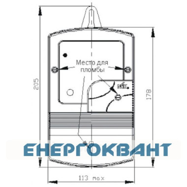 Електролічильник Nik 2102-01.Е2Р1 220В (5-60) А радіомодулем (ZigBee)