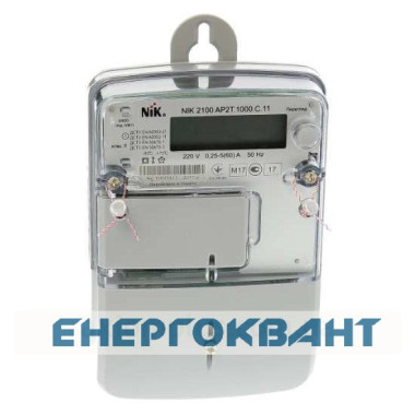 Електролічильник Nik 2100 AP2T.1002.МC.11 (5-60) А Електролічильник Nik 2100 AP2T.1002.МC.11 (5-60) А