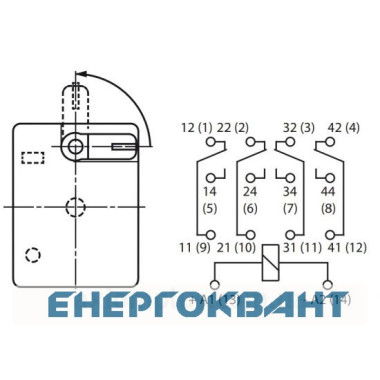 Електромеханічне реле ETI 002473011 ERM4-230ACL 4p Електромеханічне реле ETI 002473011 ERM4-230ACL 4p