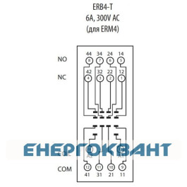 Цоколь ETI 002473014 ERB4-T тип Т (для ERM4)