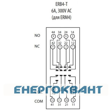 Цоколь ETI 002473014 ERB4-T тип Т (для ERM4)