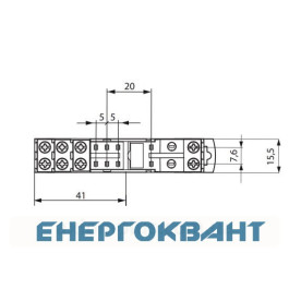 Цоколь ETI 002473035 MERB тип T (для MER2)