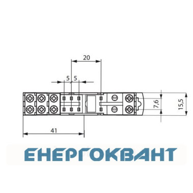 Цоколь ETI 002473035 MERB тип T (для MER2)
