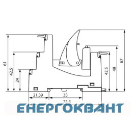 Цоколь ETI 002473035 MERB тип T (для MER2)