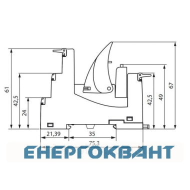 Цоколь ETI 002473035 MERB тип T (для MER2)
