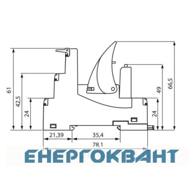 Цоколь ETI 002473036 MERB тип M (для MER2)