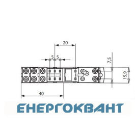 Цоколь ETI 002473036 MERB тип M (для MER2)