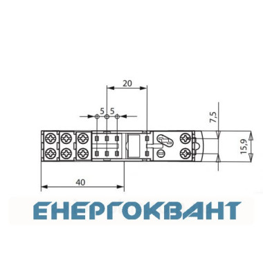 Цоколь ETI 002473036 MERB тип M (для MER2)