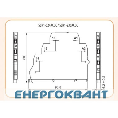 Тиристорне частиною інтерфейсу реле ETI 002473050 SSR1-024 ACDC 1NO 1.2A AC1 400V AC) Тиристорне частиною інтерфейсу реле ETI 002473050 SSR1-024 ACDC 1NO 1.2A AC1 400V AC)