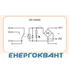 Електромеханічне частиною інтерфейсу реле ETI 002473052 SER1-024 ACDC 1CO 6A AC1 250V AC)