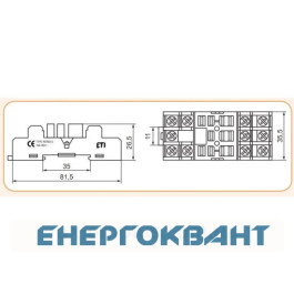 Цоколь ETI 002473064 RERB3-S (для RERM3)