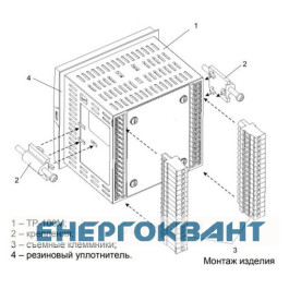 Щитове температурне реле Новатек-Електро ТР-100М (блок захисту сухих трансформаторів 4 канали)