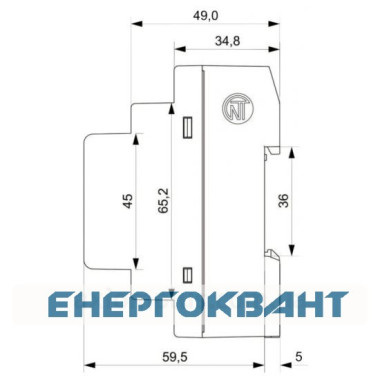 Реле контролю напруги Новатек-Електро РН-263Т з термозахистом 220В 63А