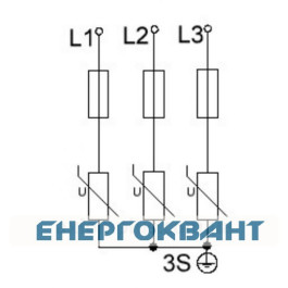 Обмежувач перенапруги Новатек-Електро OPN-M (3S) 30kA 3М