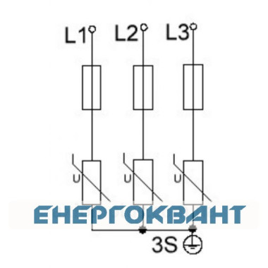 Обмежувач перенапруги Новатек-Електро OPN-M (3S) 30kA 3М