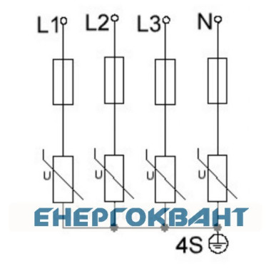 Обмежувач перенапруги Новатек-Електро OPN-M (4S) 30kA 4М