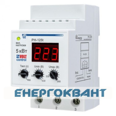 Реле напруги з захистом від перегріву Новатек-Електро РН-125Т 25А
