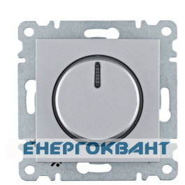 Поворотний светорегулятор Hager WL4012 Lumina 60-600Вт (сріблястий)