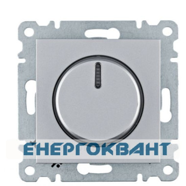 Поворотний светорегулятор Hager WL4012 Lumina 60-600Вт (сріблястий) Поворотний светорегулятор Hager WL4012 Lumina 60-600Вт (сріблястий)