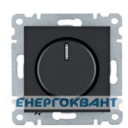 Поворотний светорегулятор Hager WL4013 Lumina 60-600Вт (чорний)