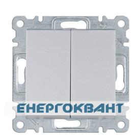 Двоклавішний вимикач Hager WL0042 Lumina 10АХ / 230В (сріблястий)