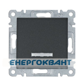 Універсальний вимикач Hager WL0223 Lumina 10АХ / 230В з підсвіткою (чорний)