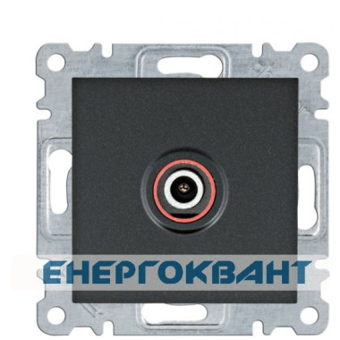 ТВ розетка Hager WL3213 Lumina (чорна) ТВ розетка Hager WL3213 Lumina (чорна)