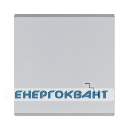 Клавіша Hager WL6032 Lumina з символом «Сходинки» (срібляста)