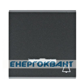 Клавіша Hager WL6113 Lumina з символом «Дзвінок» з лінзою (чорна)