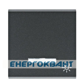 Клавіша Hager WL6123 Lumina з символом «Світло» з лінзою (чорна)