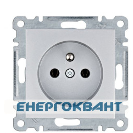 Розетка Hager WL1022 Lumina 16А / 230В з центральним з / к (срібляста)