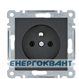 Розетка Hager WL1023 Lumina 16А / 230В з центральним з / к (чорна)