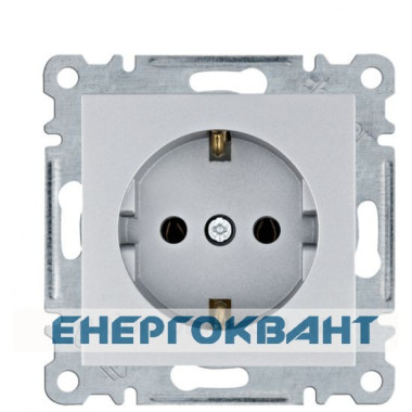 Розетка Hager WL1052 Lumina 16А / 230В з з / к (срібляста)
