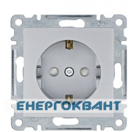 Розетка Hager WL1062 Lumina 16А / 230В з з / к з захистом контактів (срібляста)