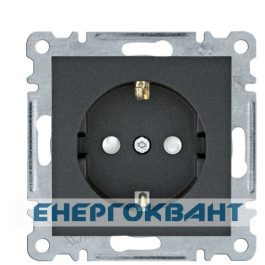 Розетка Hager WL1063 Lumina 16А / 230В з з / к з захистом контактів (чорна)
