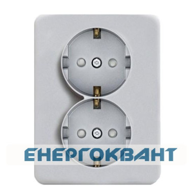 Подвійна розетка Hager WL1262 Lumina 16А / 230В з з / к з захистом контактів (срібляста) Подвійна розетка Hager WL1262 Lumina 16А / 230В з з / к з захистом контактів (срібляста)