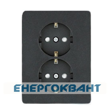 Подвійна розетка Hager WL1263 Lumina 16А / 230В з з / к з захистом контактів (чорна) Подвійна розетка Hager WL1263 Lumina 16А / 230В з з / к з захистом контактів (чорна)