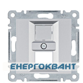 Подвійна панель Hager WL2322 Lumina для RJ12 / RJ45 (срібляста)