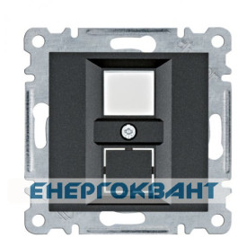 Подвійна панель Hager WL2323 Lumina для RJ12 / RJ45 (чорна)
