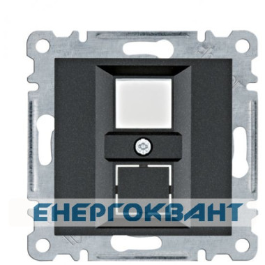 Подвійна панель Hager WL2323 Lumina для RJ12 / RJ45 (чорна)