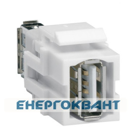 Модуль Keystone Hager VZ20US USB 2.0 з прямим з'єднанням