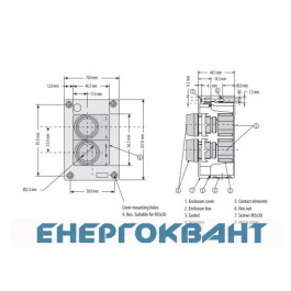 Кнопковий пост Eti ESB2-V4 Standart START / STOP зелена / червона (4771626)
