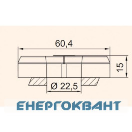 Здвоєна кнопка-модуль «ON / OFF» ETI 004771390 EGT-C (чорна)
