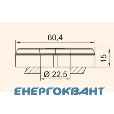 Здвоєна кнопка-модуль «ON / OFF» ETI 004771390 EGT-C (чорна)