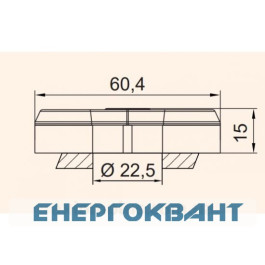 Здвоєна кнопка-модуль «ON / OFF» з підсвічуванням ETI 004771391 EGTI-A (помаранчева)