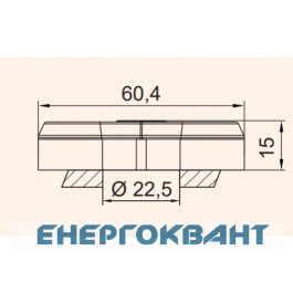 Здвоєна кнопка-модуль «ON / OFF» з підсвічуванням ETI 004771392 EGTI-Y (жовта)
