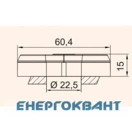 Здвоєна кнопка-модуль «ON / OFF» з підсвічуванням ETI 004771393 EGTI-S (безбарвна)