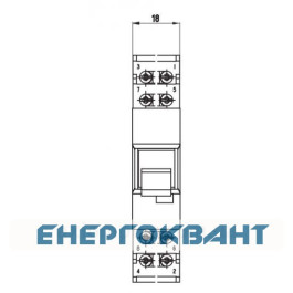 Кнопка управління на DIN рейку ETI 760411106 TLG 216 2p 16A «WHITE» 2НО + 2НЗ (біла)